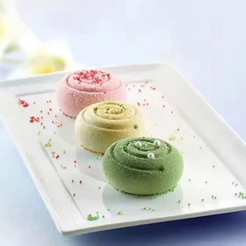 Forma de Mono Porção e Entremet em Silicone Redonda Aspiral (130ml) - Brothers (3)