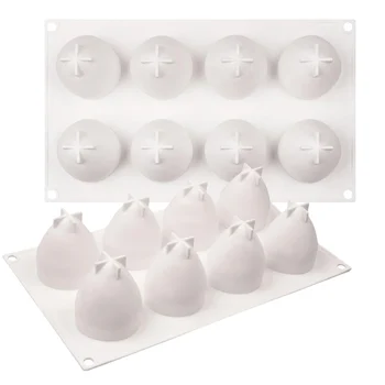 Forma de Mono Porção e Entremet em Silicone Morango (90ml) - Brothers (3)