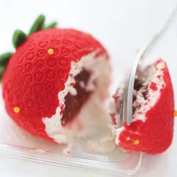 Forma de Mono Porção e Entremet em Silicone Morango (90ml) - Brothers (7)
