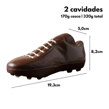 Forma de Chocolate Chuteira (320g) Acetato e Silicone - BWB (2)