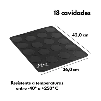 Tapete de Silicone para Macarons:Bem-Casados (6,8cm) - Doupan (7)