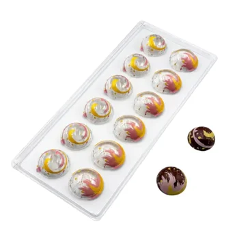 Forma Decorativa Blister Trufas Respingos Rosa e Amarelo 16g (12 cav) - Stalden (1)