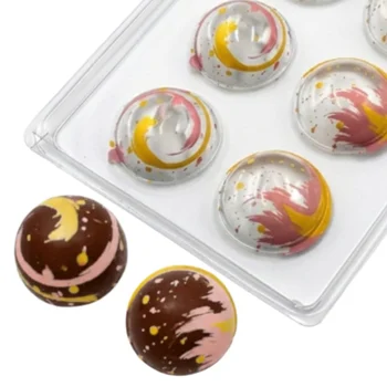 Forma Decorativa Blister Trufas Respingos Rosa e Amarelo 16g (12 cav) - Stalden (2)
