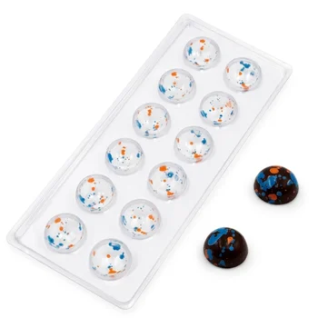 Forma Decorativa Blister Trufas Respingos Azul e Laranja 16g (12 cav) - Stalden (1)