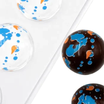 Forma Decorativa Blister Trufas Respingos Azul e Laranja 16g (12 cav) - Stalden (3)