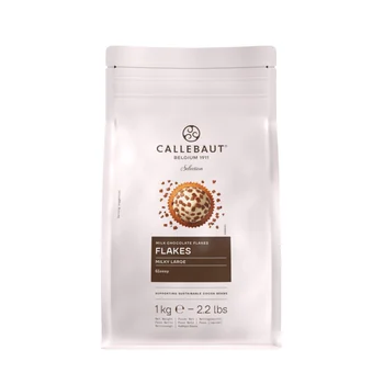 Embalagem Flakes Granulado Quadrado Grande Chocolate ao Leite 1kg - Callebaut