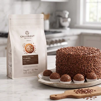 Uso Flakes Granulado Quadrado Grande Chocolate ao Leite 1kg - Callebaut