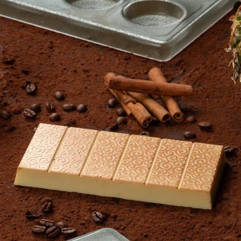 Forma de Chocolate em Policarbonato Tablete:Barra Dubai Arabesco 210g - Brunner C