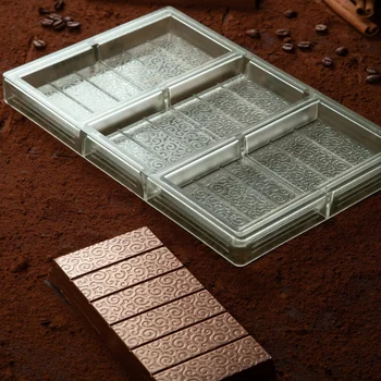 Forma de Chocolate em Policarbonato Tablete:Barra Dubai Arabesco 210g - Brunner B