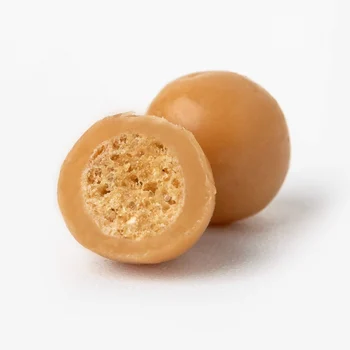 Confeito Micangas Crispearls Gold Caramelo Callebaut Detalhe