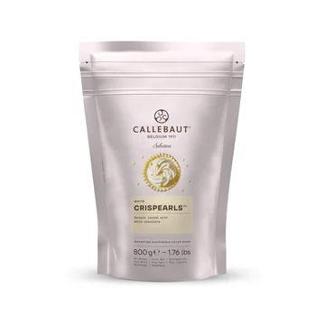 Confeito Micangas Crispearls Branco Callebaut Embalagem