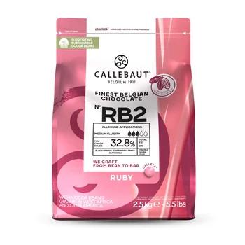 Chocolate Callebaut Belga Ruby 2500g Embalagem