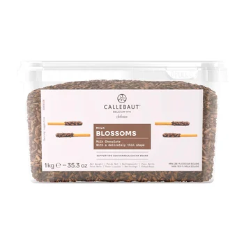 Chocolate Raspas Blossoms ao Leite Callebaut Embalagem