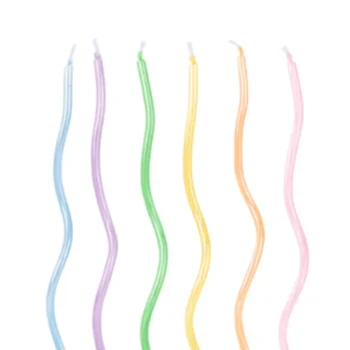 Vela Espiral Candy Color Metalizada 18cm (6uni) - Silver Chef (3)