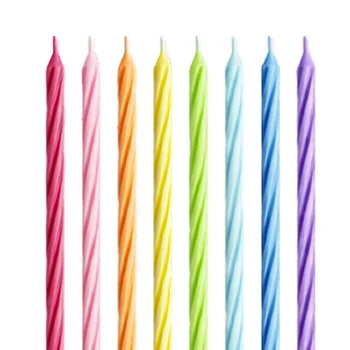 Vela Palitinho Grande Listrada Colorida 14cm (8uni) - Silver Festas (3)