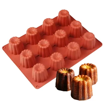 Forma de Mono Porção e Entremet em Silicone Cannele (90ml) - Brothers (1)