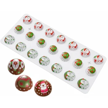 Forma Decorativa Blister Bola de Natal 3cm - Feliz Natal (21 cav) - Stalden