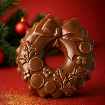 Forma de Chocolate Guirlanda de Natal (216g) Acetato e Silicone - BWB (5)
