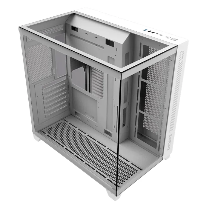 gabinete-gamer-pcyes-forcefield-max-white-ghost-frontal-e-lateral-em-vidro-preto1