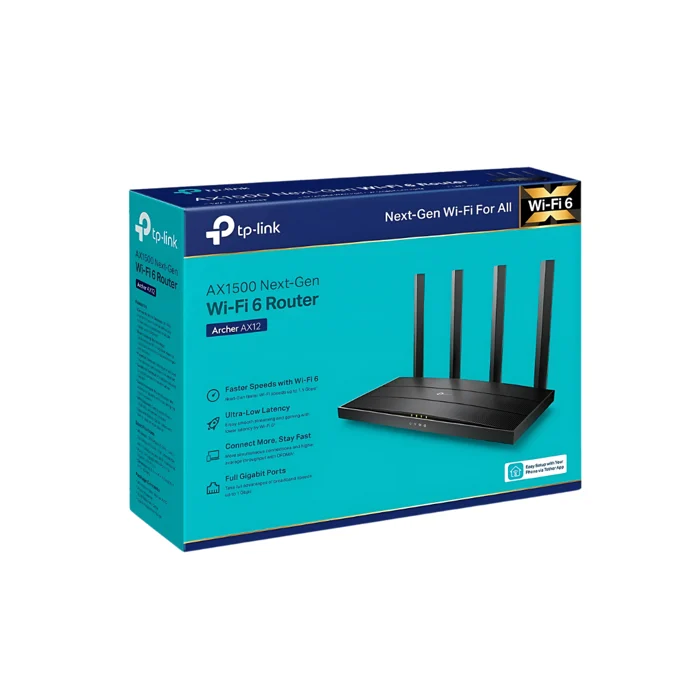 Roteador Archer AX12 Wireless AX1500 Wifi 6 Dual Band, Preto 3