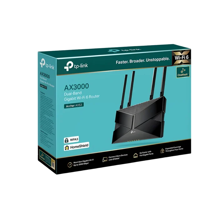 Roteador Archer AX53 AX3000 Tp-Link Wifi 6 Dual Band, Preto 5