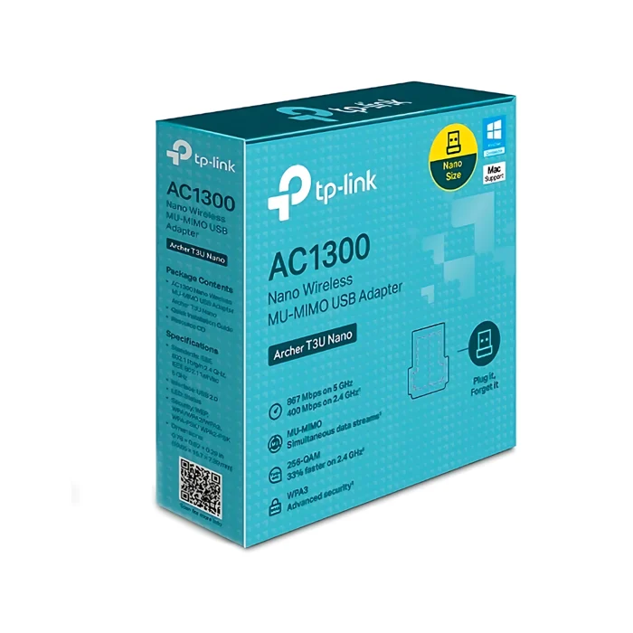 Adaptador USB Archer T3U Nano Tp-Link AC1300 Sem Fio MU-MIMO 4