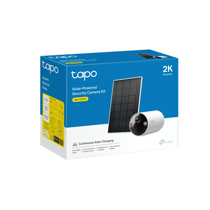 Câmera de Segurança Tapo C410 QHD 2k Wifi Visão Noturna Kit com Painel Solar 4