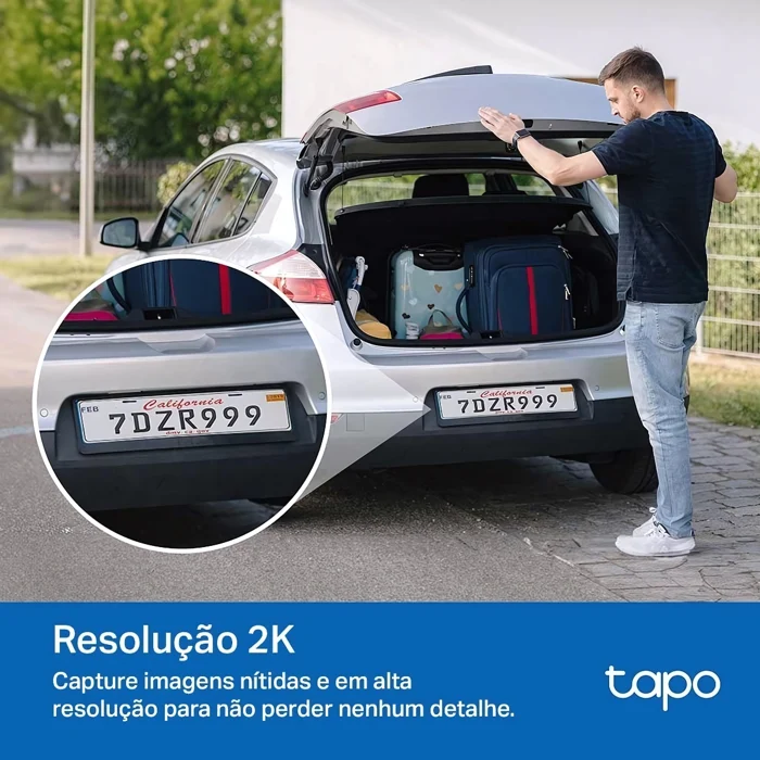 Câmera de Segurança Tapo C410 QHD 2k Wifi Visão Noturna Kit com Painel Solar 7