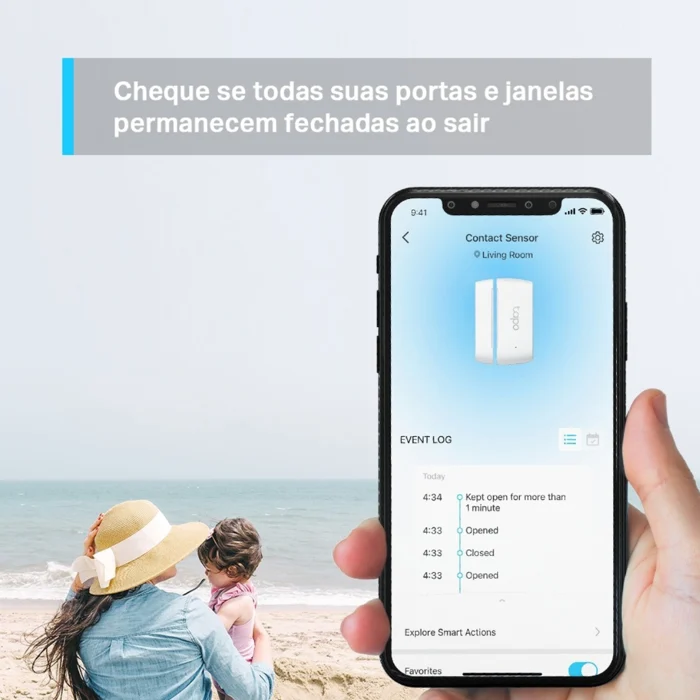 Sensor Inteligente de Contato Tapo T110 TP-Link Wi-Fi, Branco 4