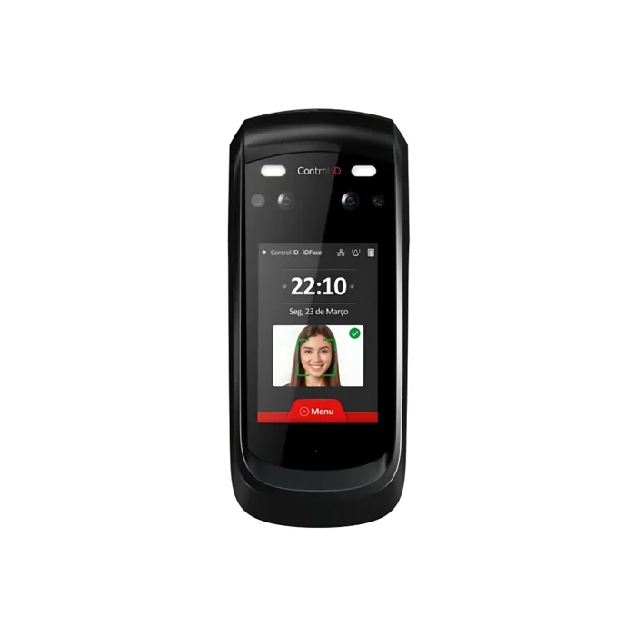 Coletor de Ponto Facial Control iD iDFace Reconhecimento Facial Cartão Senha IP65 1