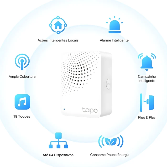 Hub De Automação Tapo H100 Tp-Link Com Campainha Bivolt Wifi, Branco 6