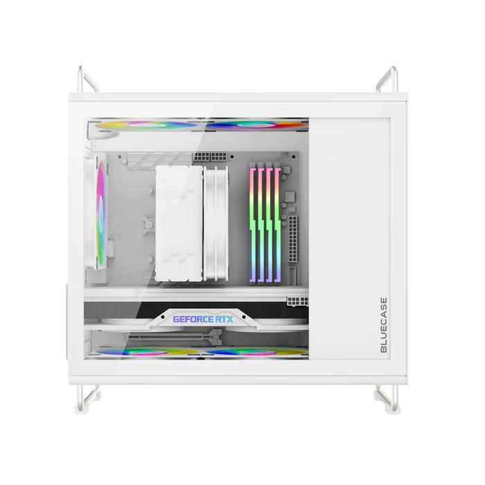 Gabinete Gamer Bluecase BG056 Tiny Pro, 5 Fans ARGB, Branco 3