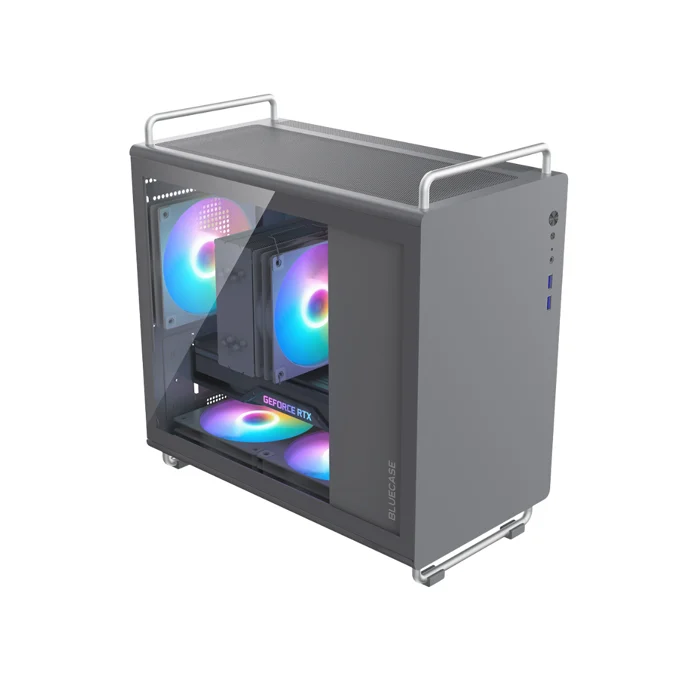 Gabinete Gamer Bluecase BG056 Tiny Pro, 5 Fans ARGB, Cinza2