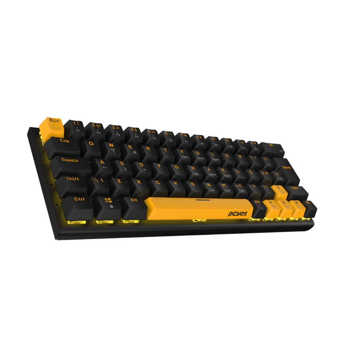 Teclado Mecânico Gamer PCYes Kuromori 60% Switch Red LED Amarelo Voyager Edition 4
