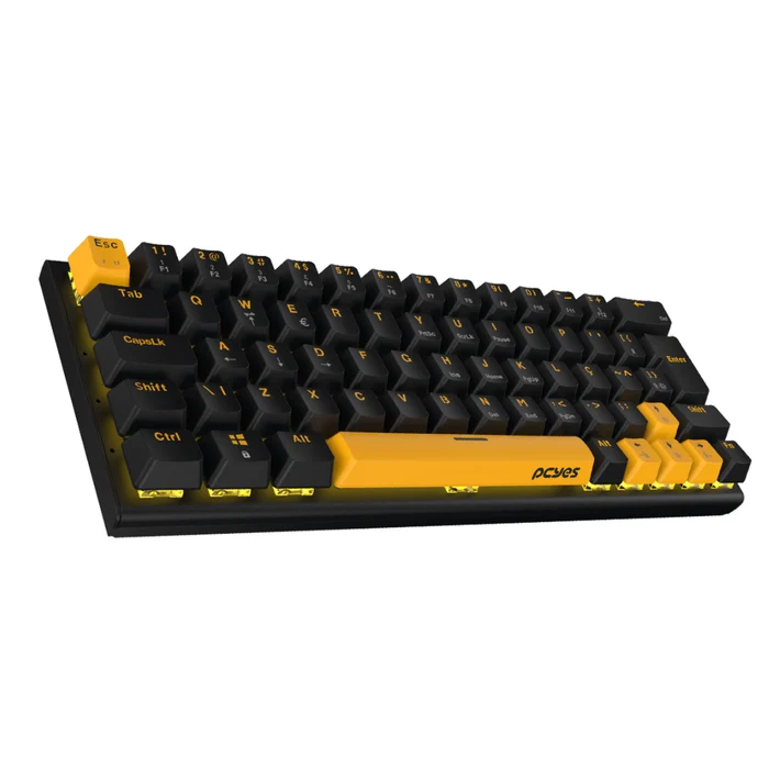 Teclado Mecânico Gamer PCYes Kuromori 60% Switch Blue LED Amarelo Voyager Edition 4