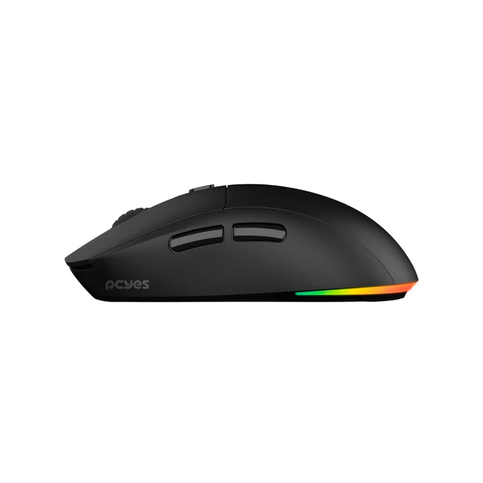 Mouse Sem Fio RGB Basaran Stealth Black Vulcan Pcyes 10000 DPI  4