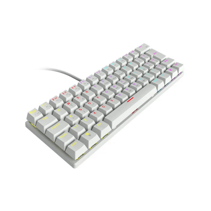 Teclado Mecânico Gamer Vinik Anihi White 60% Switch Red LED Rainbow ANIHIWHRD 2
