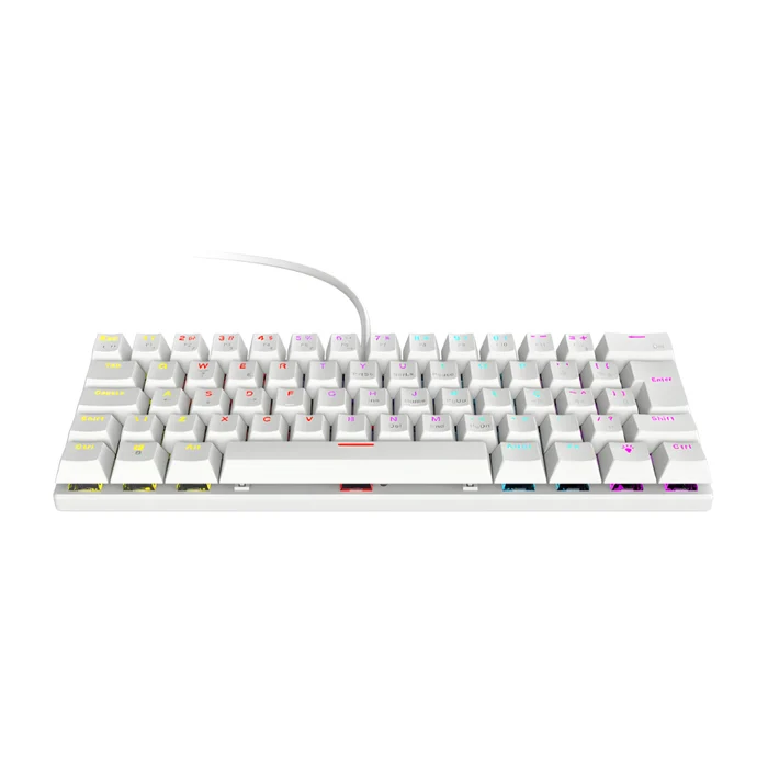 Teclado Mecânico Gamer Vinik Anihi White 60% Switch Red LED Rainbow ANIHIWHRD 4