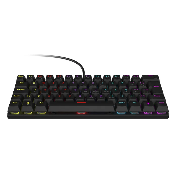 Teclado Mecânico Gamer Vinik Anihi Black 60% Switch Red LED Rainbow ANIHI BKRD 4