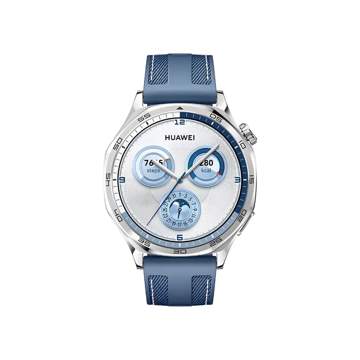 Smartwatch Huawei GT 5 46mm Tela AMOLED 1,43” GPS Compatível iOS e Android Azul Tecido 1