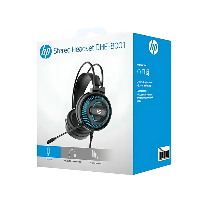 Headset Gamer HP DHE-8001 com LED e Conexão USB P2 P3 5