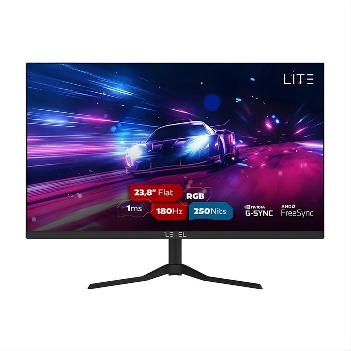 Monitor Gamer Level Lite L2411SU 23,8” FHD 180Hz 1ms IPS FreeSync G-Sync Preto 1