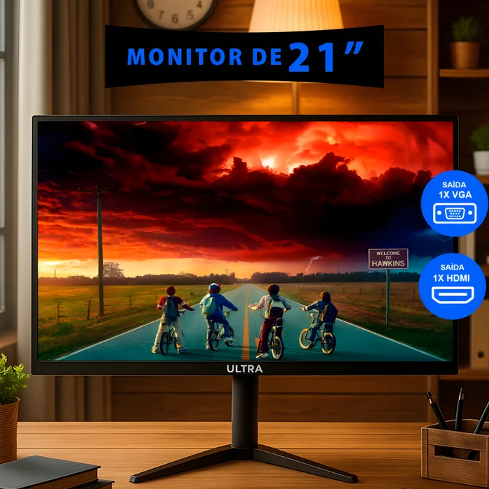 Monitor Ultra 21 Widescreen HD 75Hz HDMI VGA Bivolt 9