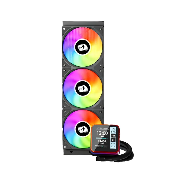 Water Cooler Redragon CCW-3015R 360mm ARGB Display LCD Preto 3
