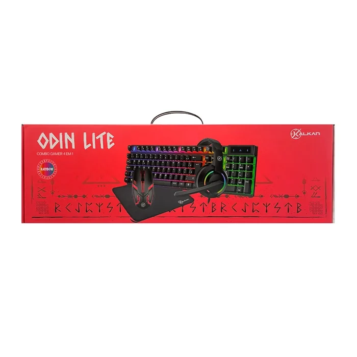 Kit Gamer Odin Lite Kalkan 4 em 1 Teclado Mouse Headset e Mouse Pad 5