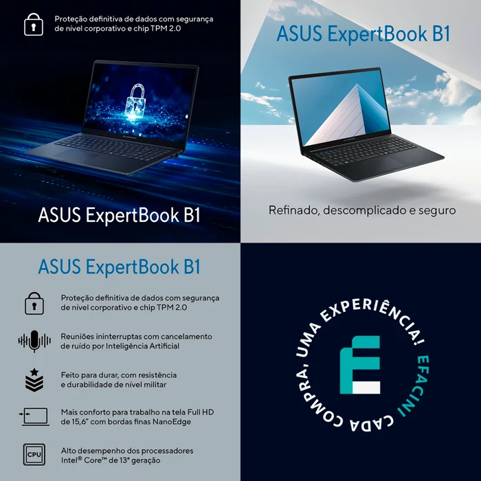 Notebook Asus B1 ExpertBook Intel Core i7 13th-9