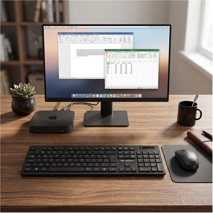 Kit Teclado e Mouse sem fio USB PTO KW20BK C3 Tech (big)