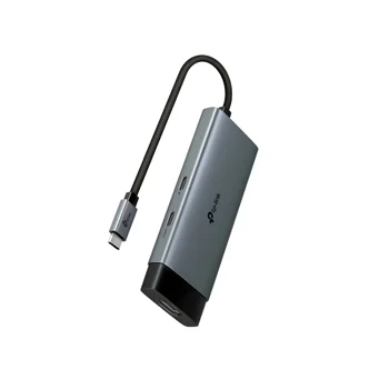 Hub USB 5 em 1, HDMI 4K 3 USB 3.0 USB C Prateado 3