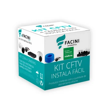 Kit DVR 4 Câmeras Intelbras Instala Fácil eFacini Ssd 512gb 1