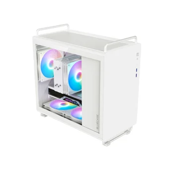 Gabinete Gamer Bluecase BG056 Tiny Pro, 5 Fans ARGB, Branco 2